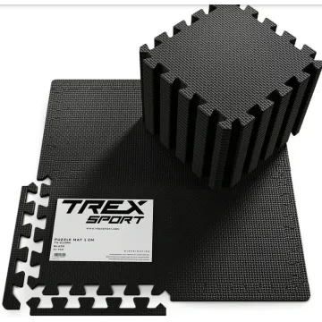 Мат-пазл EVA 1см Trex Sport TX-010PM - 24 частин чорний