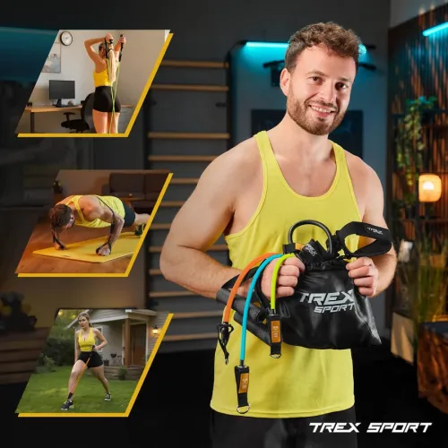 Упражнения с использованием резинок: