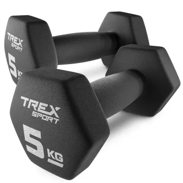 Гантели для фитнеса неопреновые TREX Sport TX-050VD 2x5кг